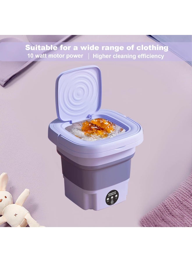 كيمايا غسالة محمولة، غسالة صغيرة، مدمجة، ذات سعة عالية مع 3 أوضاع تنظيف عميق للملابس الداخلية، ملابس الأطفال، أو الأغراض الصغيرة، غسالة قابلة للطي للشقق والسفر - Image 5