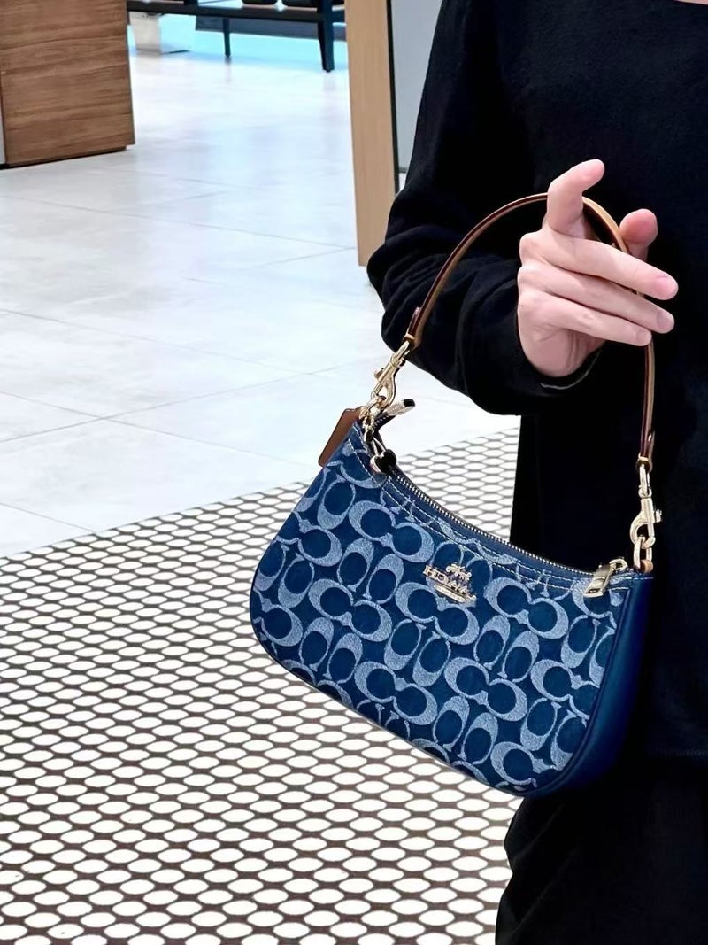 Kou Teri Underarm Bag Single Shoulder Crossbody Portable Fragrant Cloth Lei Classic Printed Chain Bag Commuter Women - Image 2