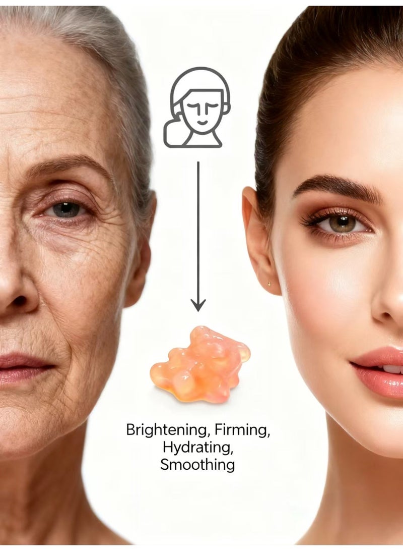 أوشن علكات تبييض البشرة 13 في 1 مع L-جلوتاثيون، ببتيدات الكولاجين، وبالفيتامينات | لتوحيد اللون، مكافحة الشيخوخة، تعزيز المناعة | نباتي 100% (ملصق عربي) - 60 علكة (عبوة شهرين) - Image 4