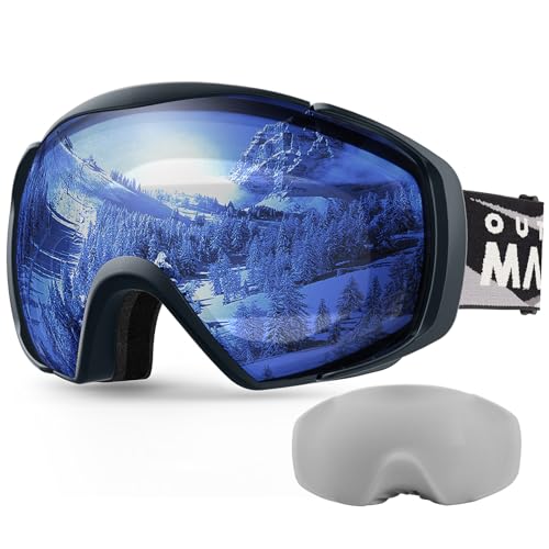 OutdoorMaster Ski Goggles with Cover Snowboard Snow Goggles OTG AntiFog for Youth Teenager Vlt 283