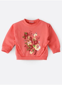Sweat top with print at front