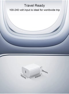 Generic كتلة شاحن iPhone السريع [عبوتان] محول شاحن حائط USB C PD بقوة 20 وات متوافق مع iPhone 14//14 Pro/14 Pro Max/14 Plus/13/12/11/Xs Max/XR/X/SE، iPad Pro/Mini، Galaxy، Google Pixel 5/4/3 والمزيد  - Image 5