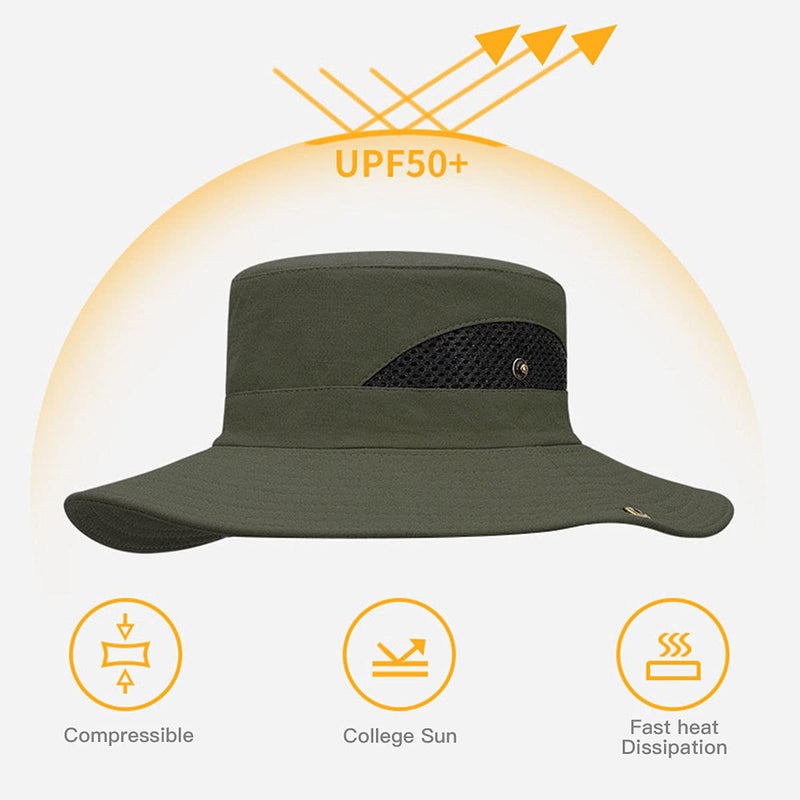 Electomania Sun Protection Cap for Men, Beach Fishing Hat, Summer Hat for Men, Round Sun Cap for Hiking, Fishing, Gardning, Travel - Image 3