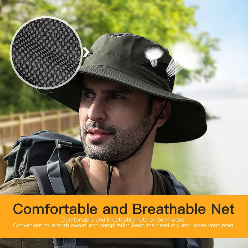 Electomania Sun Protection Cap for Men, Beach Fishing Hat, Summer Hat for Men, Round Sun Cap for Hiking, Fishing, Gardning, Travel - Image 4