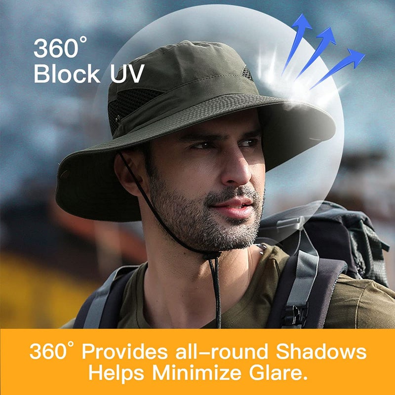 Electomania Sun Protection Cap for Men, Beach Fishing Hat, Summer Hat for Men, Round Sun Cap for Hiking, Fishing, Gardning, Travel - Image 2