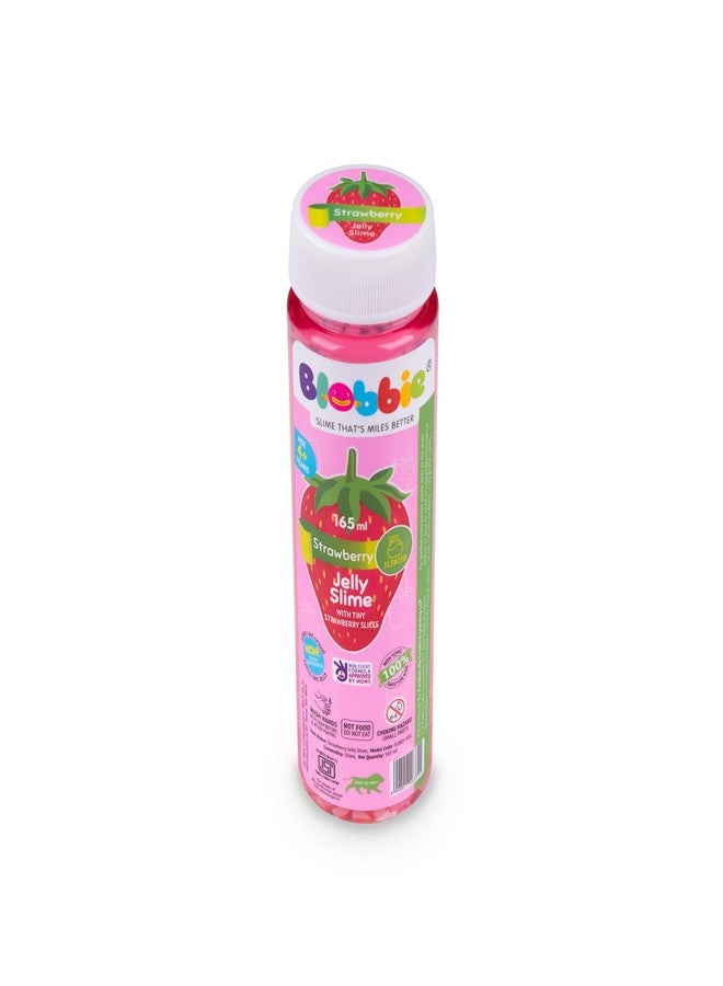 Blobbie® Fruit Jelly Slime Set of 5| Strawberry Blueberry Grape Watermelon Orange | 165 ml x 5 = 825 ml |Fruity Fragrances | With Tiny Fruit Slices |100% Non-Sticky | 100% Non-Toxic | For Age 4+ years - Image 3