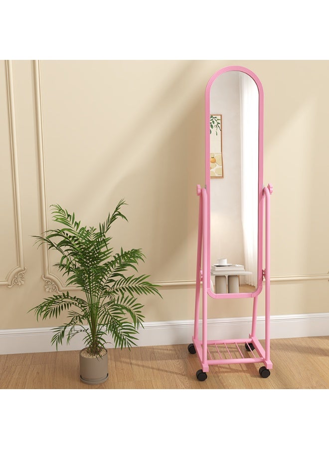 مرآة بطول كامل، 160x31 سم، مرآة أرضية مع عجلات، مرآة كبيرة قائمة بذاتها لغرفة النوم، مرآة كاملة الجسم مع حامل لغرفة المعيشة وغرفة النوم - Image 5