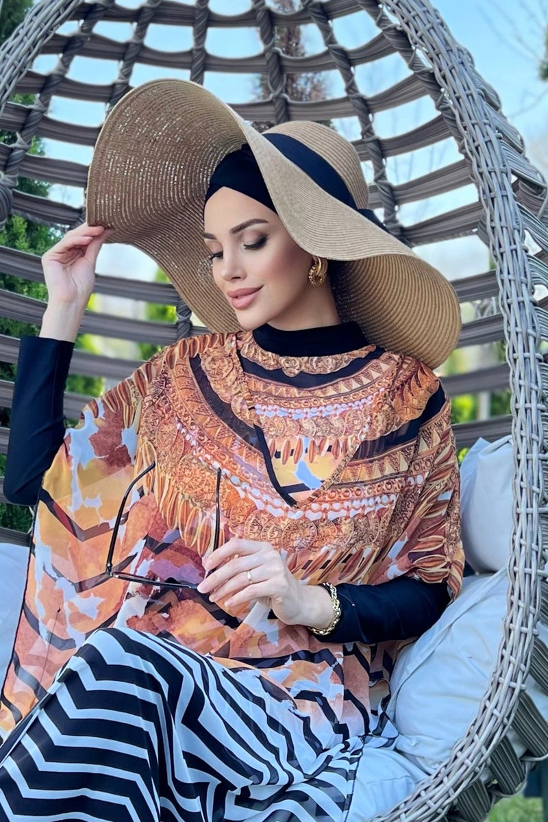 Remsa Mayo Large Size Straw Hat Camel Rş-20  - Image 2