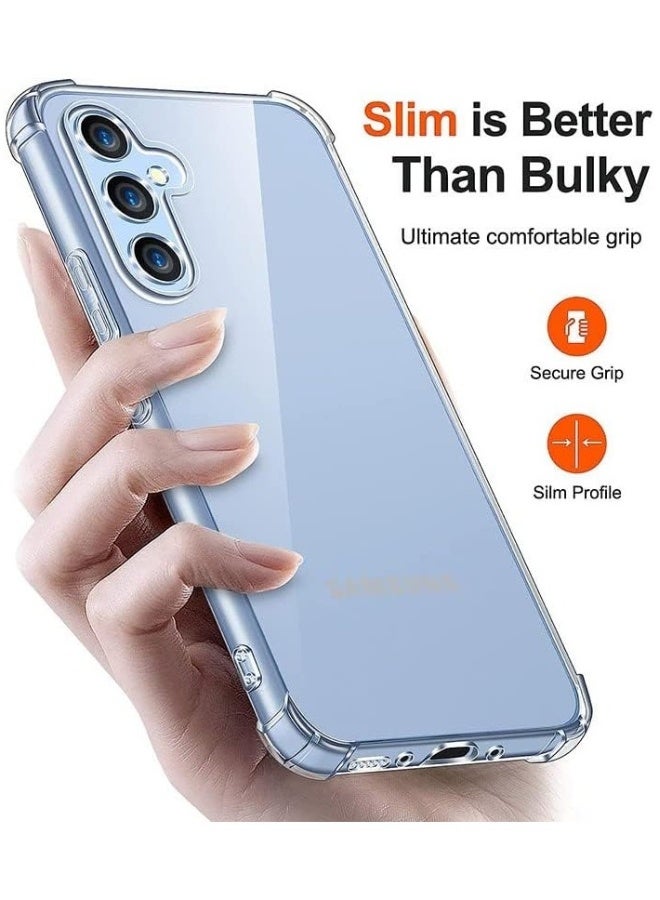 دوسالا حافظة شفافة من TPU الناعمة لسامسونج جالكسي A55 5G، حافظة حماية خلفية شفافة، تمتص الصدمات، زوايا معززة لجهاز سامسونج جالكسي A55 5G - Image 4