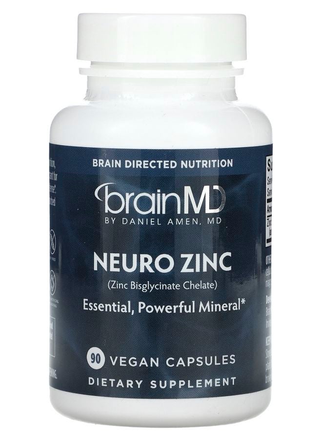 BRAINMD Neuro Zinc (Zinc Bisglycinate Chelate) 90 Vegan Capsules