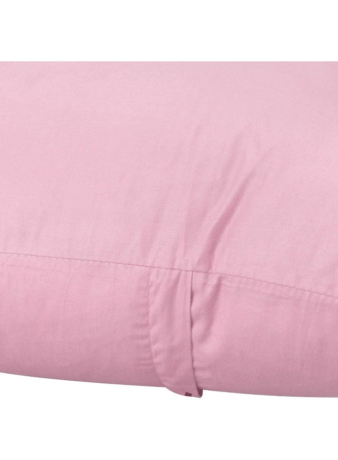 Thmyo 4Pack 100 Cotton Comfortable Solid Decorative Throw Pillow Case Square Cushion Cover Pillowcases Sublimation Blank Valentines Day DIY Pillow Covers for Sofa Bed18x18 inch 45x45cmPink - Image 2