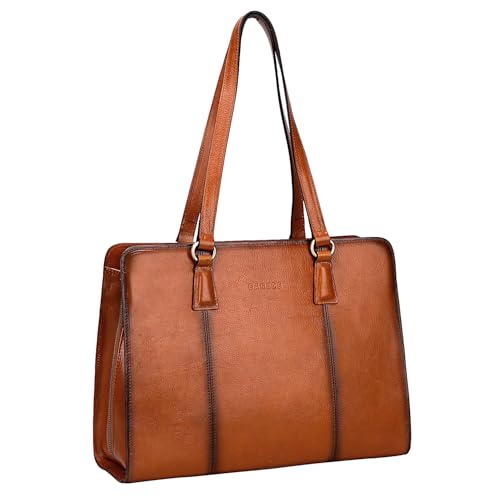 Banuce Full Grain Italian Leather Briefcase for Women Tote Purses and Handbags Shoulder Bag for Business Travel Work Stylish Vintage Brown - Image 1
