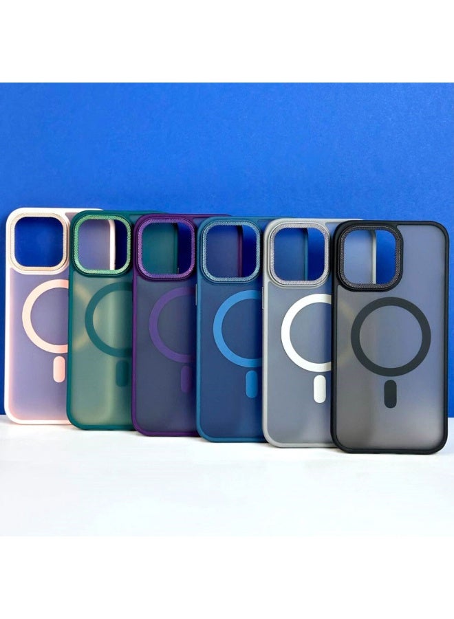 Case for iPhone 15 Pro Max Case Magnetic Translucent Matte Phone Cases [Compatible with MagSafe] Thin Slim Fit Shockproof Bumper Hard Protective Cover... - Image 4