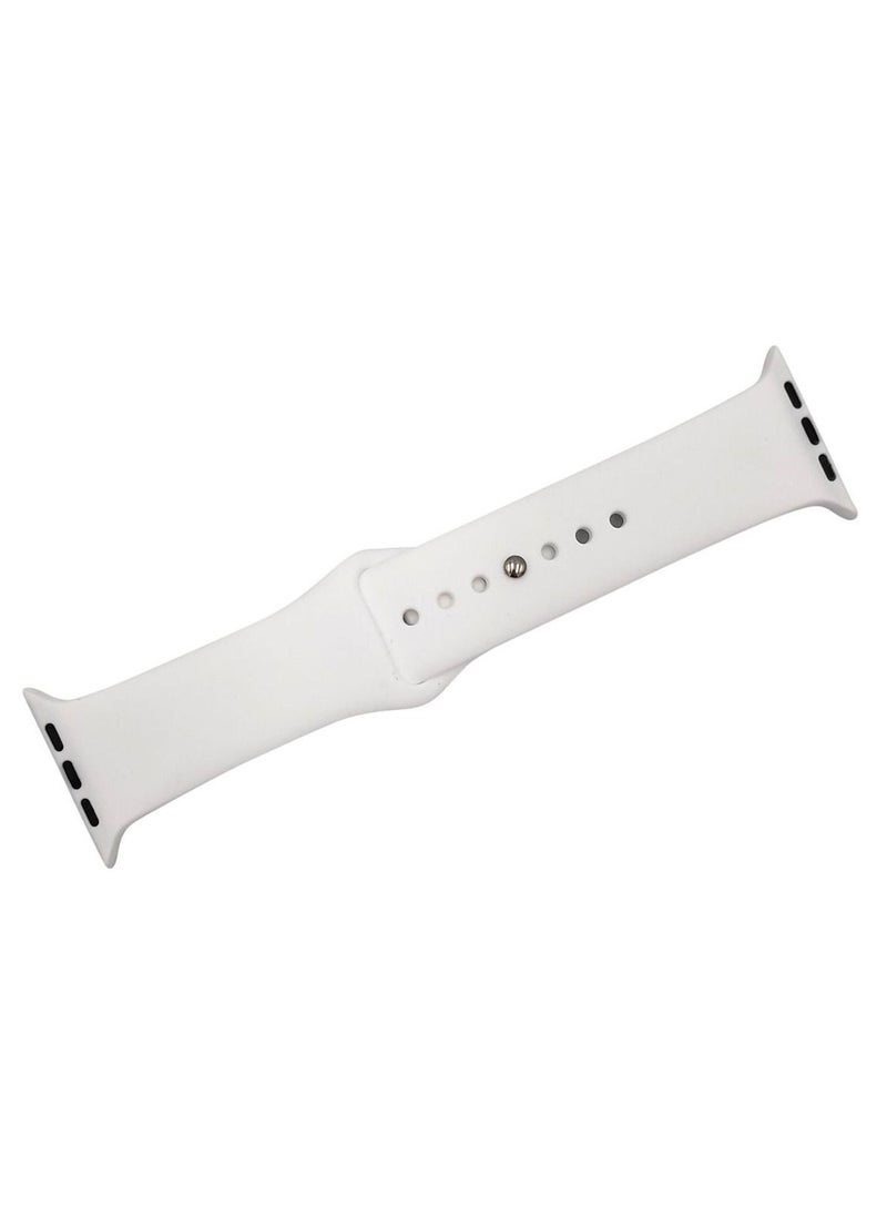 Generic - Silicone Sport Band For Apple Watch Series 7 - 45mm - White - Image 1