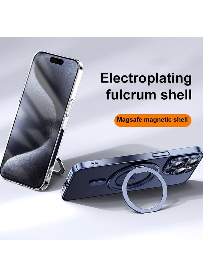 S-TOP Case For iPhone 14 Pro Plating PC 360 Ring Holder Magsafe Phone Case - Image 2