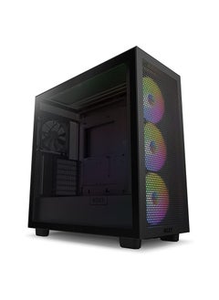 NZXT H Series H7 (2023) Flow RGB Edition ATX Mid Tower Chassis Black - CM-H71FB-R1