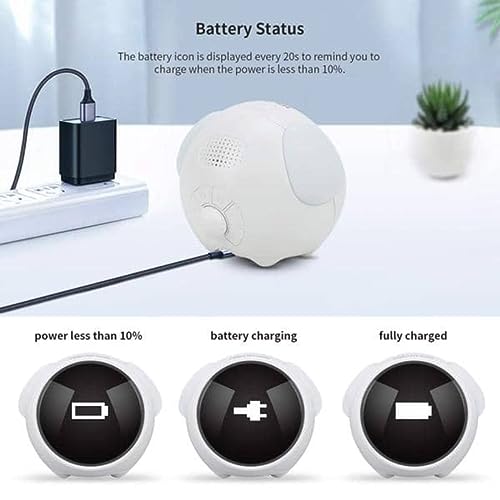 Desidiya® Alarm Clock, Alarm Clock for Students, Digital Clock, Emoji Clock with Dual Alarm & Adjustable Brightness, Snooze Function & Temperature - Pink - Image 5