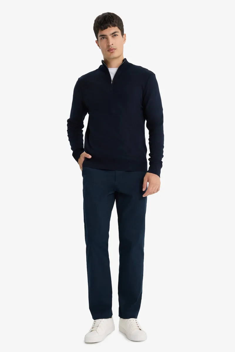 ديفاكتو Standard Fit Zipper Knitwear Pullover