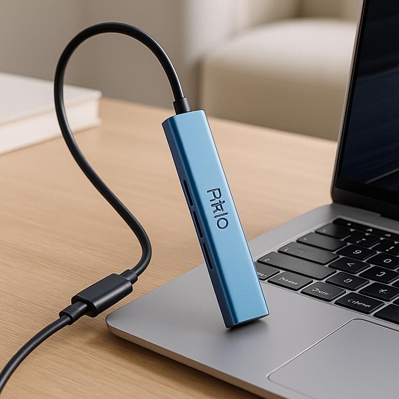 Fitto 4-Port USB-C & USB 3.0 Hub for Fast Data Transfer - Image 1