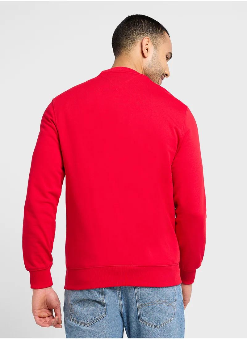 تومي هيلفيغر Logo Crew Neck Sweatshirt