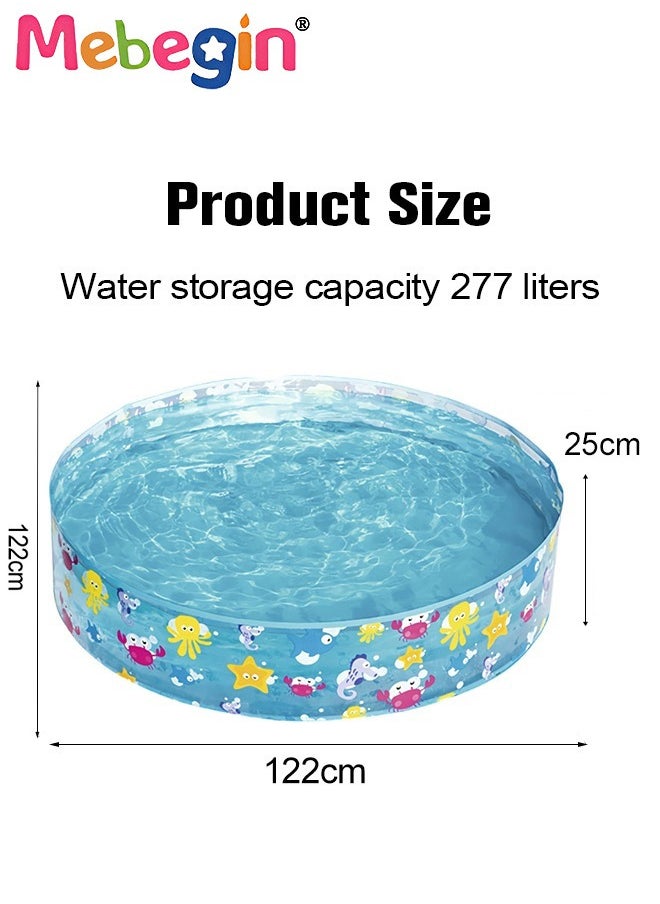 MEBEGIN - 122*25cm Round Shape Swimming Pool for Family Use, Thickened Lounge Pool Ball Pit, Durable Multifunctional Pool, Family Lounge Pool, Ideal Choice for Indoor Entertainment and Outdoor Activities - Image 1