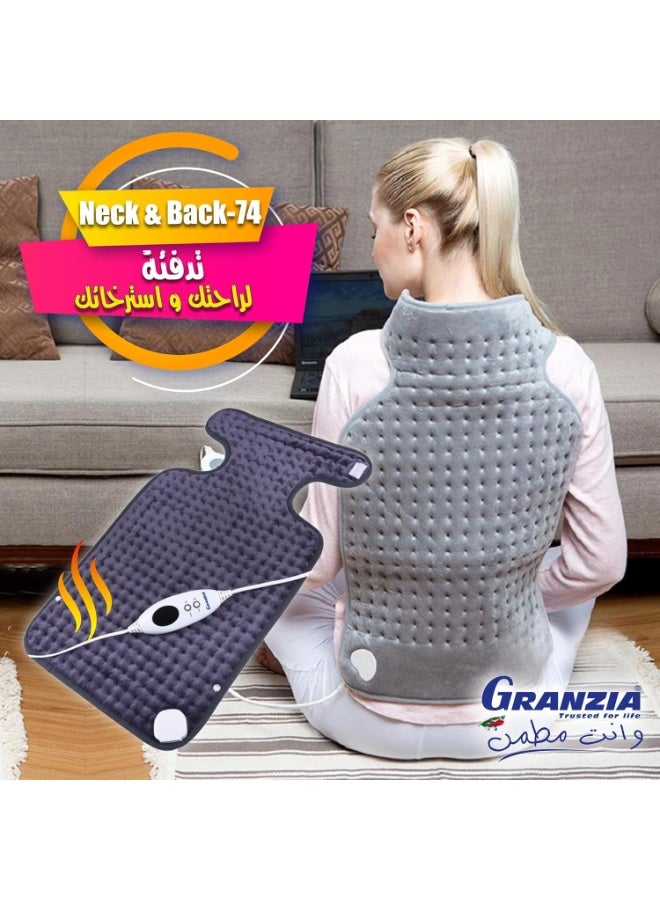  جرانزيا وسادة تدفئة Granzia للرقبة والظهر – تغطية كاملة مع 6 مستويات حرارة قابلة للتعديل – لتخفيف الألم والراحة - Image 4