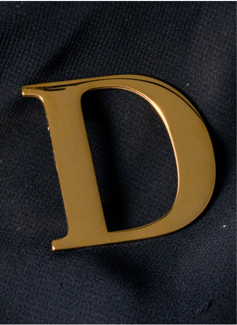 بروش أستانليس ستيل ذهبي حرف "D"
