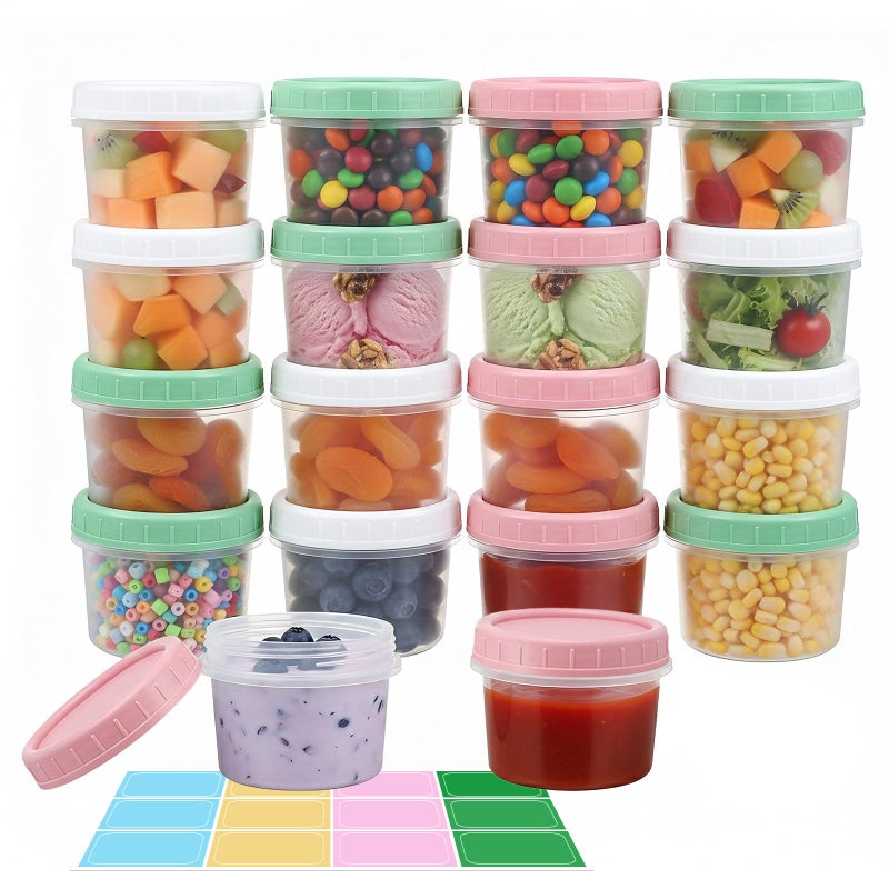 ASEVAT 18 Pack 4 oz Food Storage Containers with Twist Lids Leakproof BPAFree Soup Containers MicrowaveDishwasher Safe Freezer Containers for Meal Prep Leftovers Takeout - Image 2
