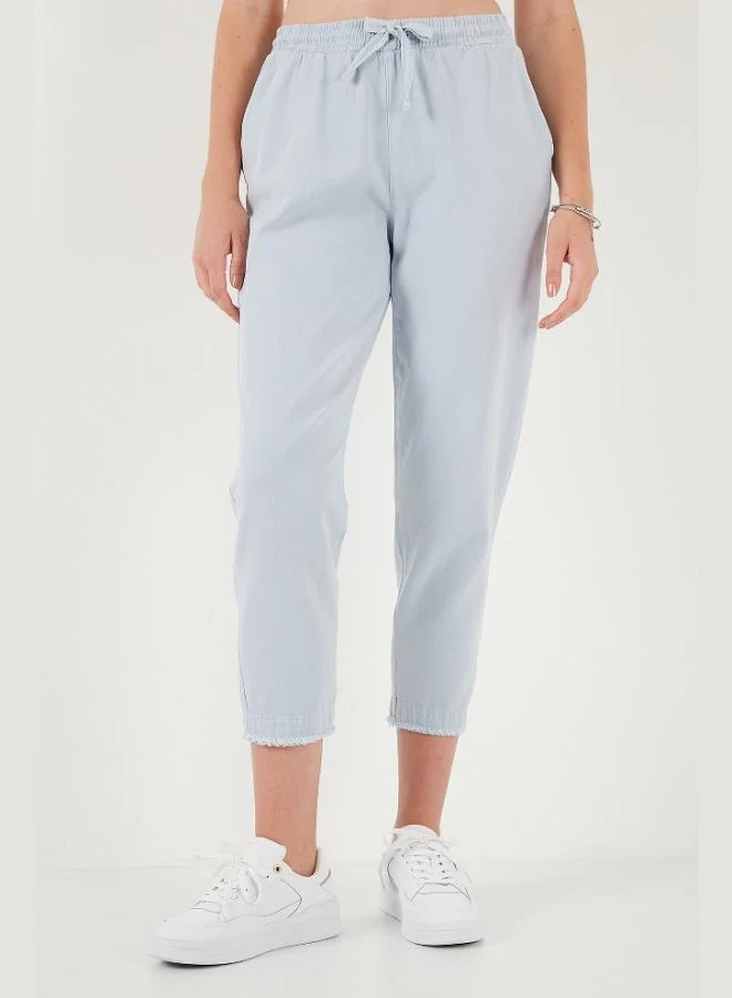 ليلا بنطلون نسائي ليلا قطن خصر عادي قصة مستقيمة أرجل مستقيمة