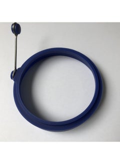 Silicone Round Love Shape Fried Egg Ring Stainless Steel Portable Fried Egg Maker Hamburger Meat Mold Silicone Ring Fried Egg Mold-Specifications:Dark Blue (round)