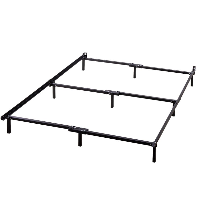 ZINUS Compack Metal 7 Inch Support Bed Frame for Box Spring and Mattress Set Black King