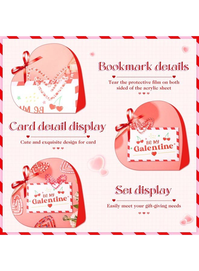 Tinlade 12 Pcs Galentines Day Gift Jumbo Heart Shape Paper Clips Bookmarks with Be My Galentine Cards Valentine's Gift Decorative Love Paper Clips for Women Besties Bachelorette Wedding Party Favor - Image 5