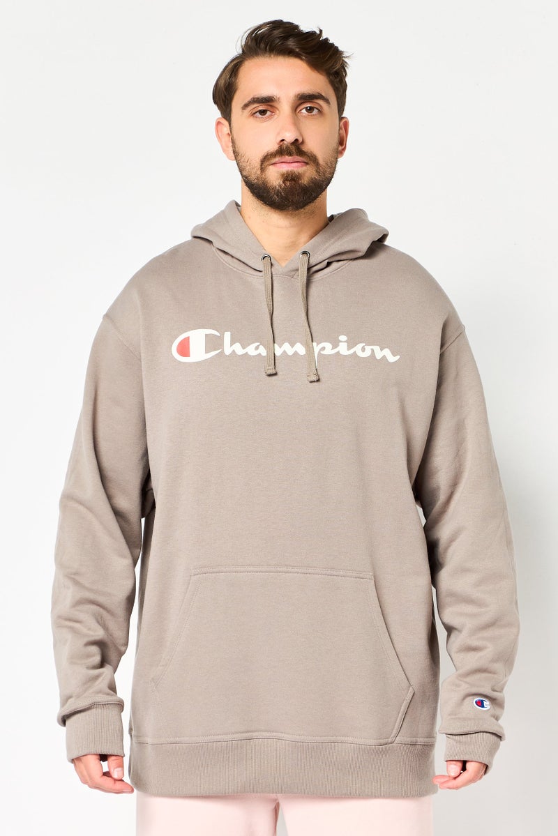 Champion Mens Sportwear Fit Long Sleeve  Brand Logo Outdoor Hoodie, Grey - Image 1
