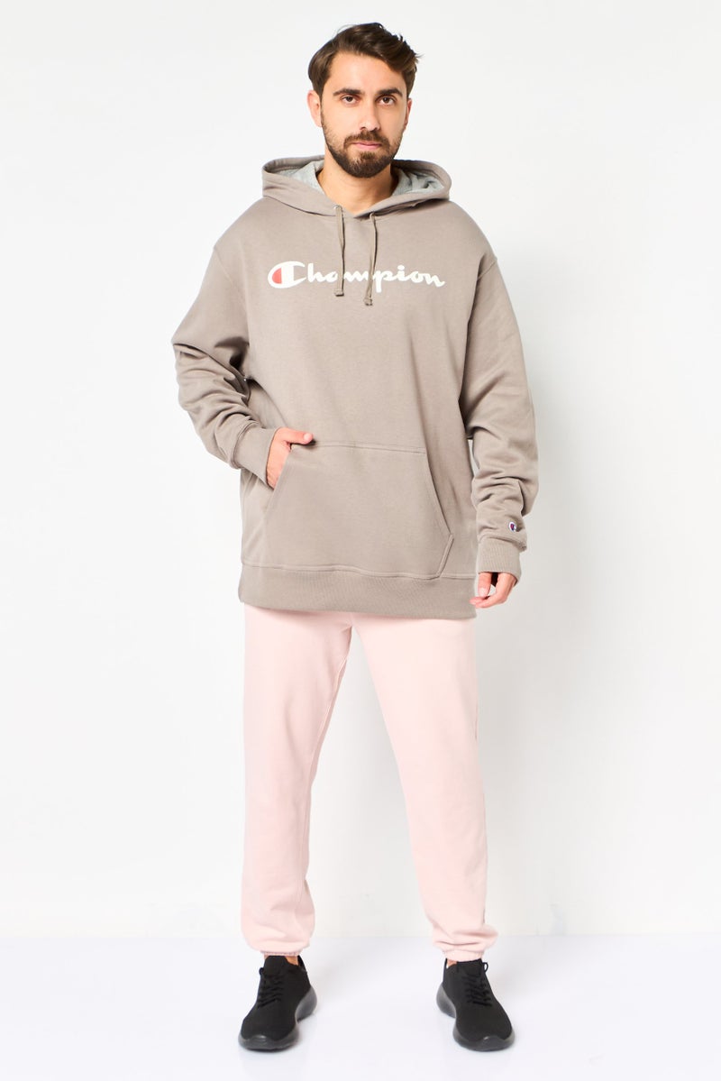 Champion Mens Sportwear Fit Long Sleeve  Brand Logo Outdoor Hoodie, Grey - Image 3