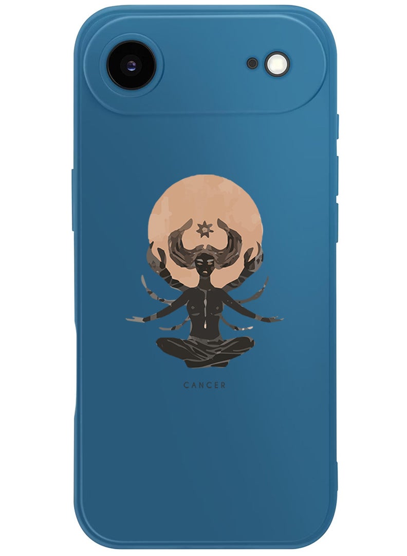 Theodor Protective Slim Fit Case Liquid Silicone Cover with Full Body Protection Anti-Scratch Shockproof Case For Apple iPhone 17 Air (Blue) Cancer - Image 1