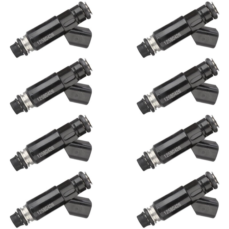 Pjvmvo 20022006 GM53LFlexEngine Fuel InjectorsCompatible withChevy 53 Tahoe Silverado SuburbanCompatible withGMC Yukon Xl SierraOE 12580426 Set of 8 - Image 2