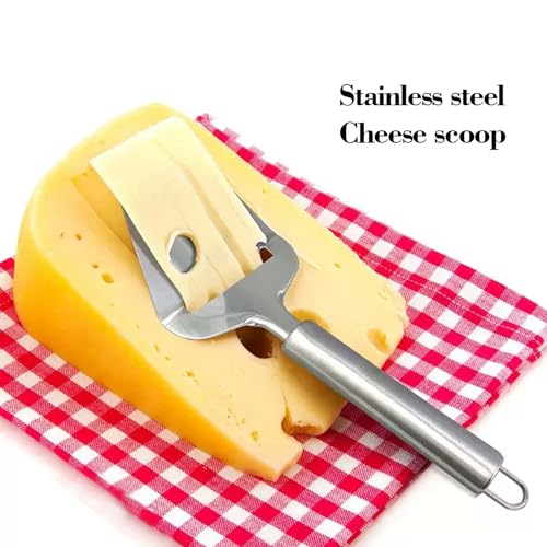 NJJBL Stainless Steel Cheese Slicer For All Types of Cheese - Multi-Functional Cheese Slicer - Handheld Slicer - Silver Non-Stick For Kitchen Cooking Every American Kitchen's Choice - Image 2