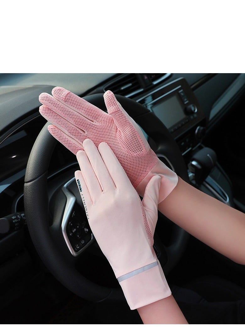 قفازات قيادة نسائية زهري - Image 2