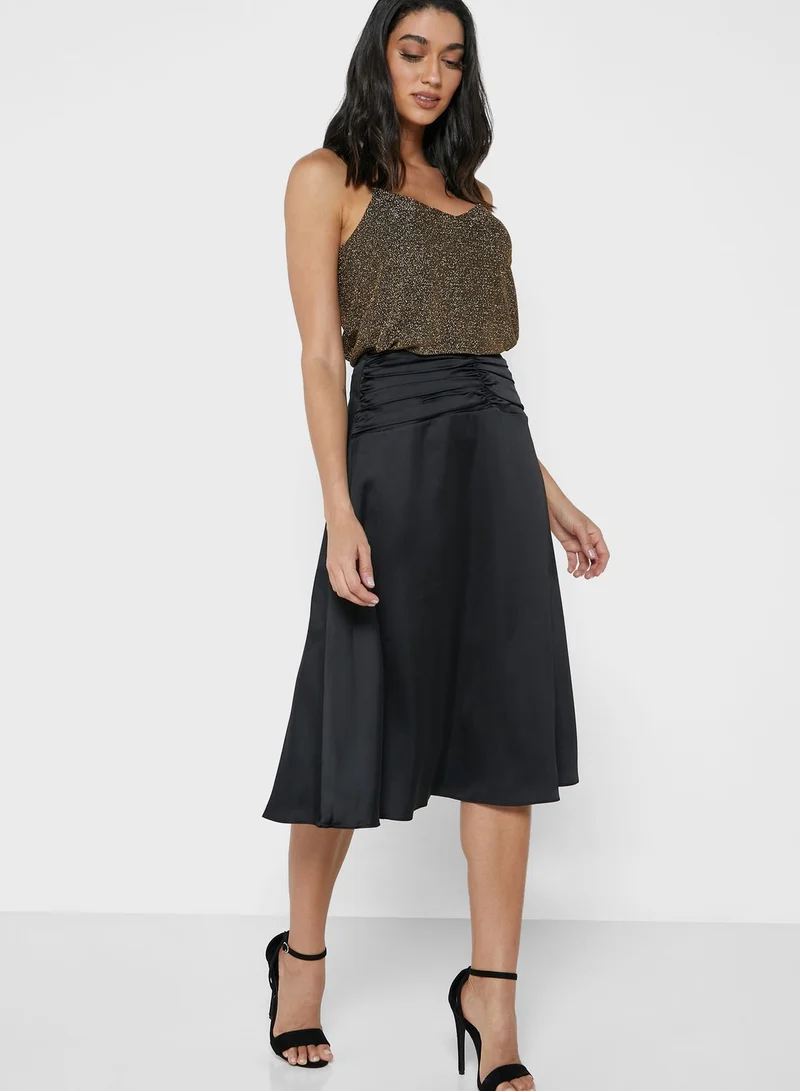 Adl High Waist Satin Skirt
