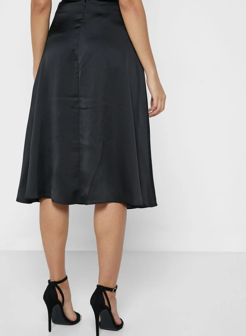 Adl High Waist Satin Skirt
