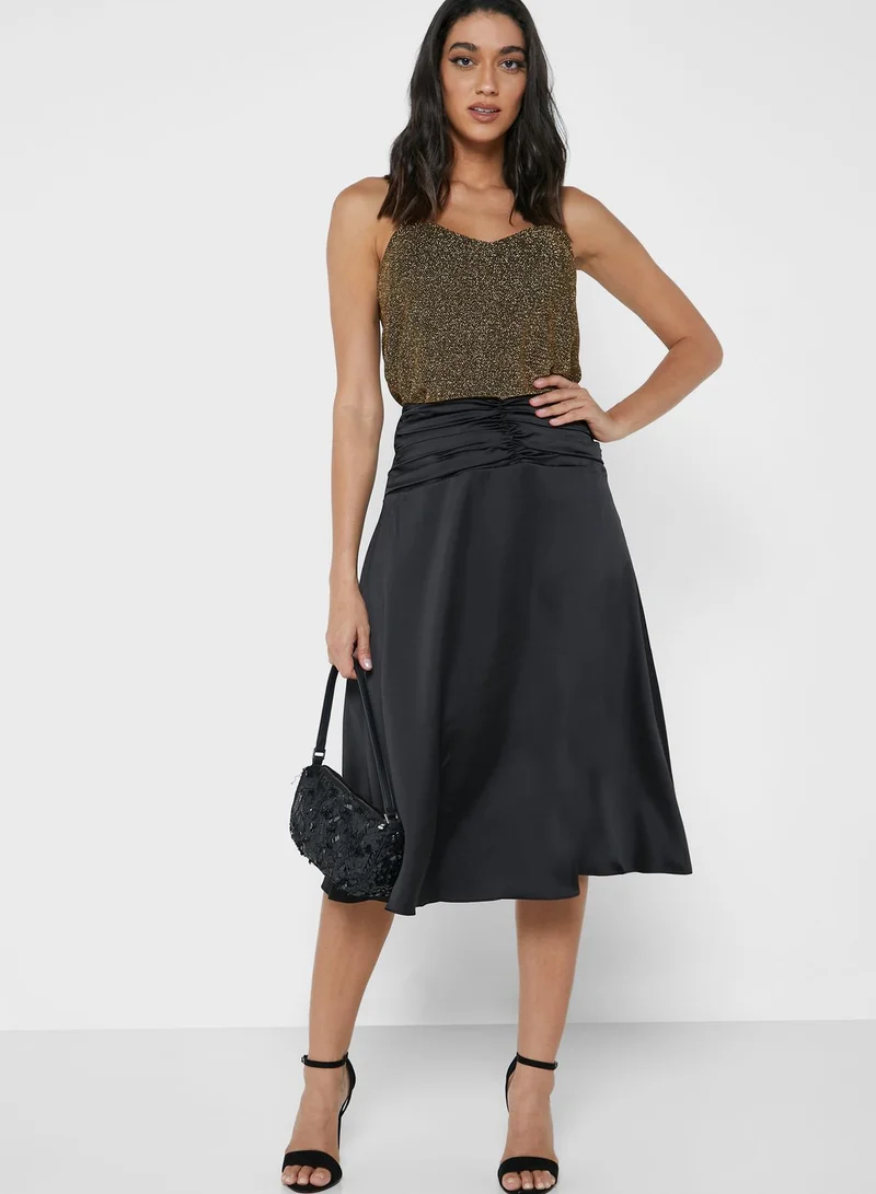Adl High Waist Satin Skirt