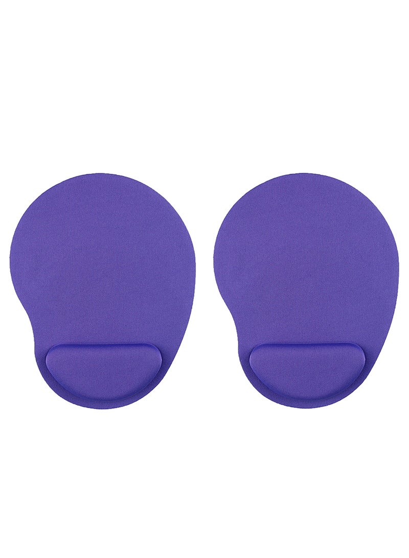 Ergonomic Mouse Pad with Wrist Support Gel Mouse Pad with Wrist Rest, Portable Comfortable Mousepad for Computer & Laptop & Office（Purple） - Image 1