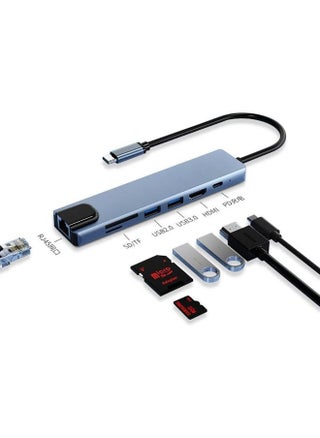 USB C Hub, 7 in 1 Type C Adapter with USB C to HDMI,1Gbps Ethernet RJ45,100W Power Delivery,2 USB 3.0 Data Ports, SD/TF Card Readers, Compatible for MacBook Pro/Air, and More USB C Device - pzsku/Z23152E7FBFBD0309A37DZ/45/_/1701104940/baf2c34c-47c8-447b-b97a-1772b930496c
