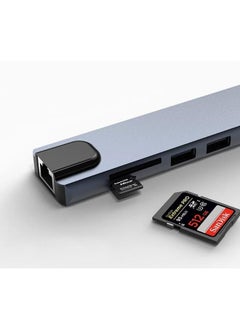 Generic USB C Hub, 7 in 1 Type C Adapter with USB C to HDMI,1Gbps Ethernet RJ45,100W Power Delivery,2 USB 3.0 Data Ports, SD/TF Card Readers, Compatible for MacBook Pro/Air, and More USB C Device  - Image 2
