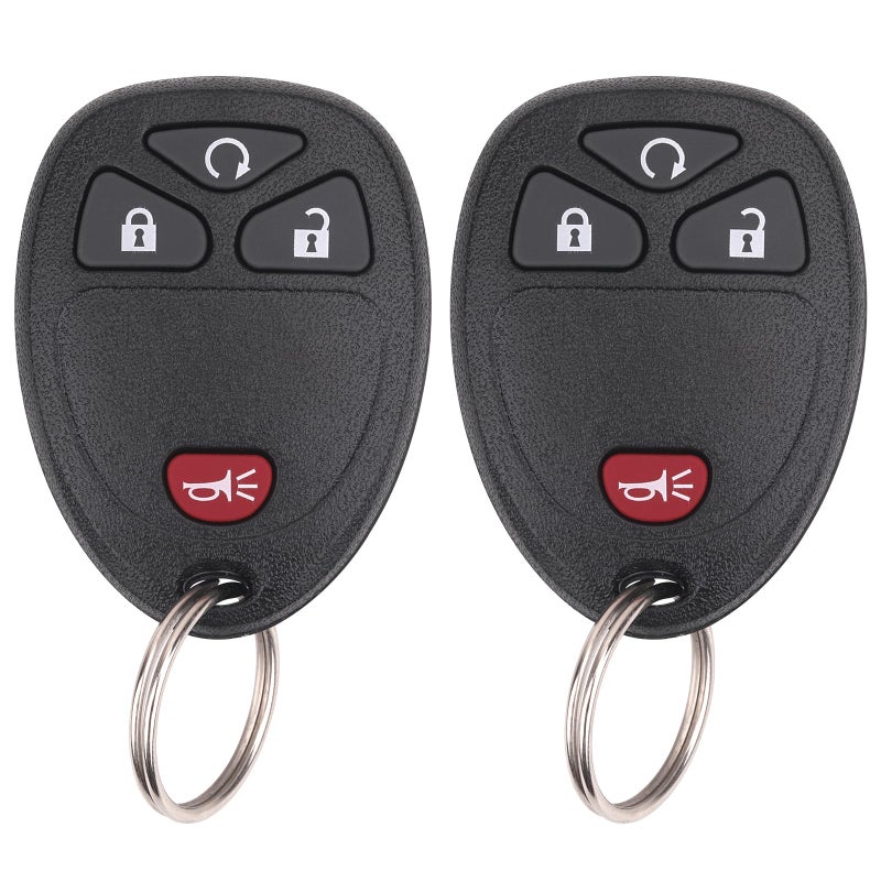 Vurkcy Key Fob Keyless Entry Remote Compatible with Chevrolet Silverado Traverse Avalanche GMC Sierra Pontiac Torrent Saturn Outlook Vue 20072017 Replacement for OUC60270 OUC60221 Pack of 2
