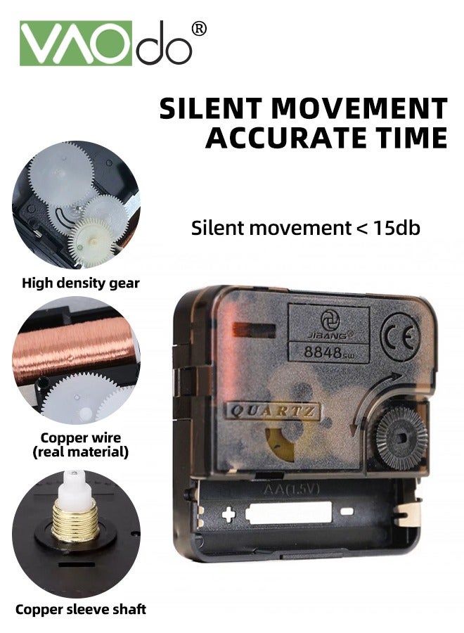 فاو دو ساعة حائط بأربع أوراق البرسيم ساعة حائط صامتة غير موقوتة ساعة إبداعية كوارتز ساعة تعمل بالبطارية ديكور منزلي لغرفة المعيشة والمدرسة والمكتب 40*40 سم - Image 5