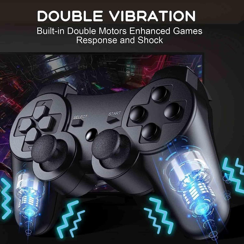 وحدة تحكم Sefitopher للتحكم اللاسلكي في PS3 متوافقة مع لوحة ألعاب Bluetooth الخاصة بـ Playstation 3 مع خاصية Double Shock، وكابل شحن. - Image 3