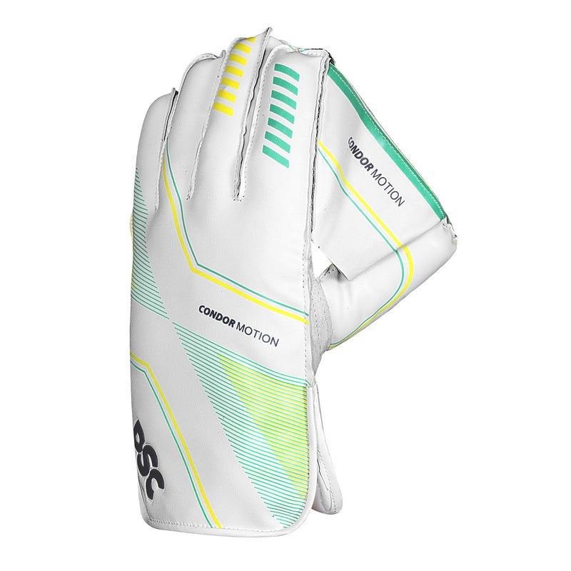DSC Condor Motion Leather Wicket Keeping Gloves Boys (Flouro Yellow Orange) - Image 1
