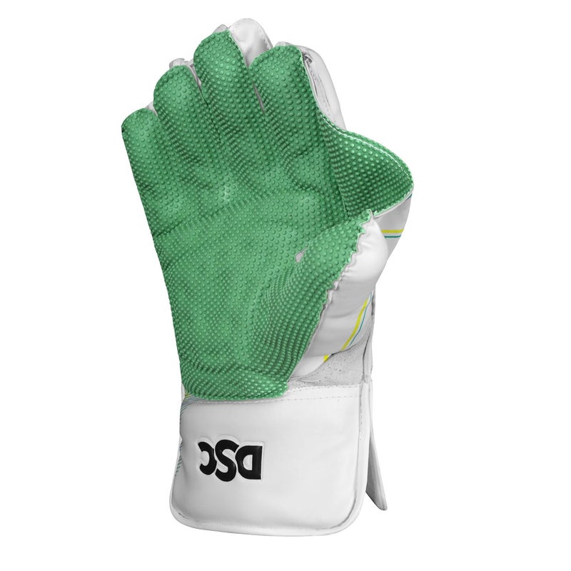DSC Condor Motion Leather Wicket Keeping Gloves Boys (Flouro Yellow Orange) - Image 2