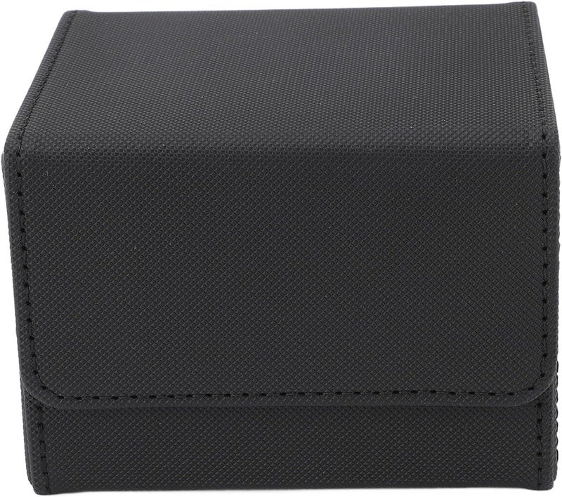 ZJchao Magnetic Closure PU Leather Trading Card Storage Box Holds 120+ Single Sleeved Cards - Ideal for and Collectors in Gray (Black Gray) - Image 1